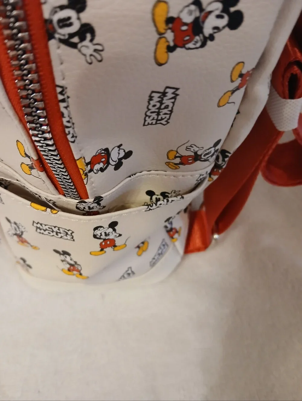Disney NWT White & Red Mickey Mouse Backpack